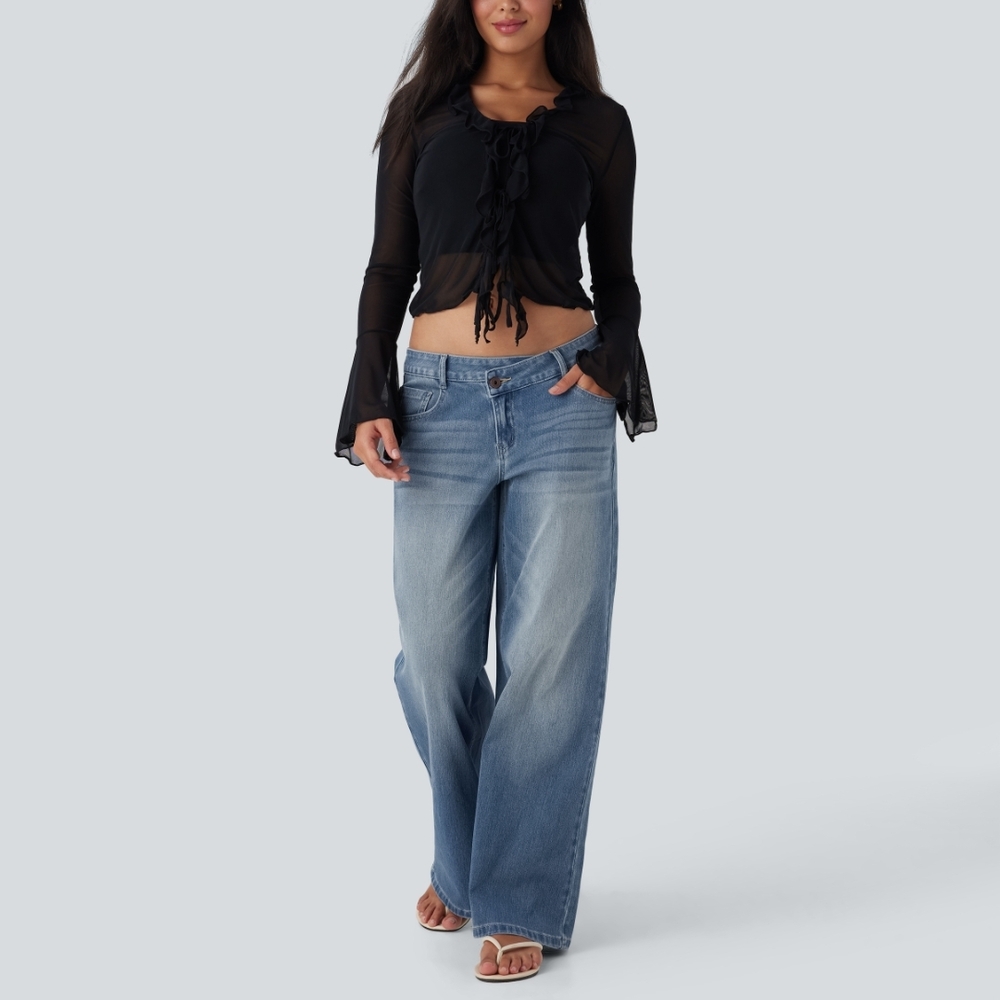 Halara Flex Asymmetrical Low-Rise Jeans Petite Medium